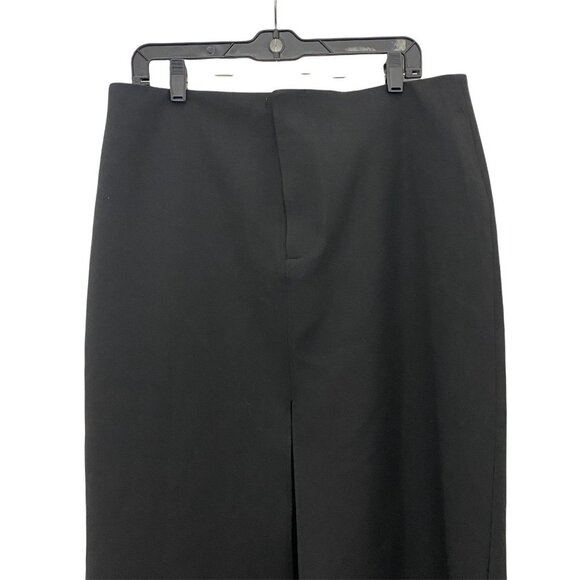 Zara Black Midi Slit Tube Skirt L - Picture 8 of 11